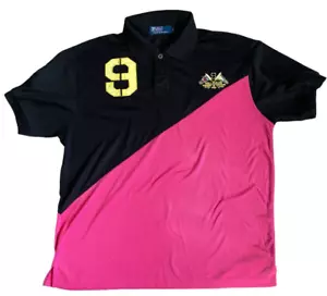 POLO VINTAGE RALPH LAUREN MUJER PRL CRUISER TEAM #9 ROSA Y NEGRO TALLA GRANDE - Imagen 1 de 5
