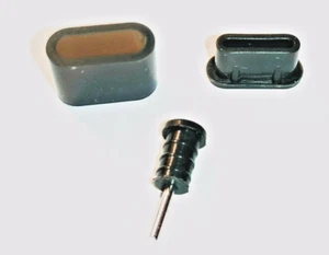 USB-C FEMALE + MALE & JACK PLUG CAP ANTI-DUST SET for Realme 7 / 7 Pro - Zdjęcie 1 z 2