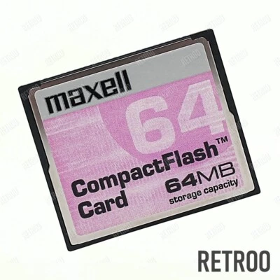 Maxell Compact Flash 64MB CF Type-I Memory Card for Digital Cameras Retroo - Image 1 of 3