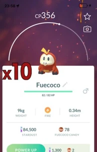Pokemon TRADE - 10x Fuecoco Trade !! Good Chance of Lucky and Good IVs !! - Picture 1 of 1