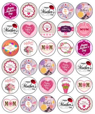 Съедобные макароны для кексов украшения для торта на день матери (2 размера) - Изображение 1 из 4