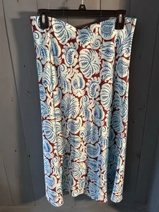 J.Crew Womens Turquoise floral skirt, size Medium - Picture 1 of 7