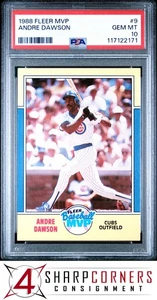 1988 FLEER MVP #9 ANDRE DAWSON CUBS HOF POP 1 PSA 10 - Picture 1 of 3