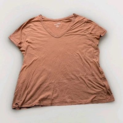 Camiseta para mujer Universal Threads cuello en V talla XL naranja óxido Foto 1 de 3