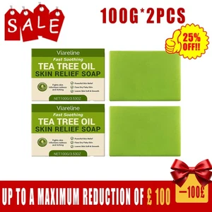 2X Tea Tree Oil Skin Soap-Refreshing Bath Moisturizing Moisturizing Care Hot DE/ - Bild 1 von 17