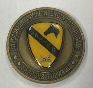 US Army 1st Cavalry Division Engineer Brigade Sapper Challenge Coin - Picture 1 of 4