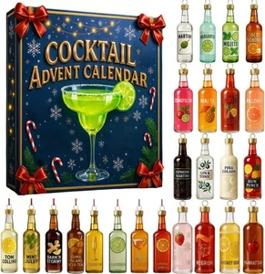 2025 Cocktail Advent Calendar, 24 Days Christmas Countdown Calendar With 24 Mini - Picture 1 of 3