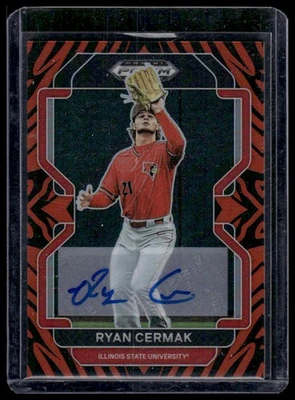 2022 Panini Prizm Draft Picks #PDP71 Ryan Cermak Autographs Tiger Stripes - Image 1 of 2
