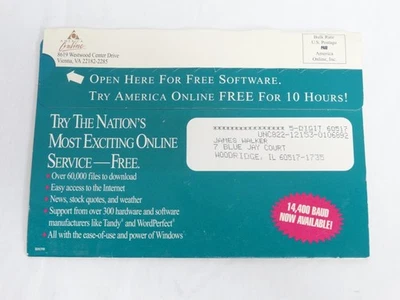 AOL America Online Windows Early Version 1.1 ? Sealed Mailer 3.5” Floppy Disk - Image 1 of 4
