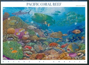 US  3831 Pacific Coral Reef, Complete Sheet/10, Mint NH - Picture 1 of 1