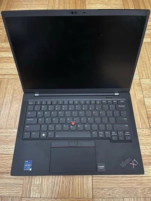 Lenovo ThinkPad X1 Carbon поколение 10 14 полная высокая четкость + 2,2 ГГц i7-1270P 16 ГБ 512 ГБ очень хорошее состояние - Изображение 1 из 4
