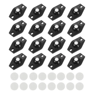 4Sets selbstklebende Lenkrollen,45 x 28 x 14 mm,klebrige Rolle (schwarz) - Bild 1 von 4