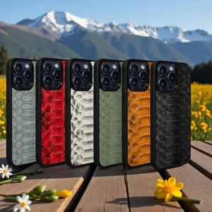 Exotic Python Natural Case for iPhone 15 Pro/15 Pro Max/15/15+ SkinBacker - Picture 1 of 24