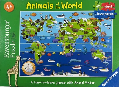 Ravensburger 60 Piece Giant Floor Jigsaw Puzzle 'ANIMALS OF THE WORLD' ~ (4yrs+) - Image 1 of 4