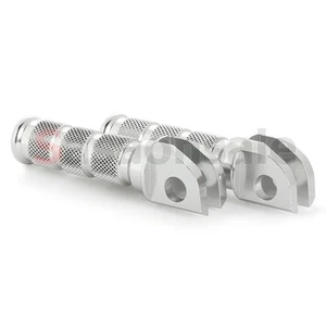 Silver Anodized Front Foot Pegs Motorcycle Rider Rest for Kawasaki Ninja ZX-R - Picture 1 of 5