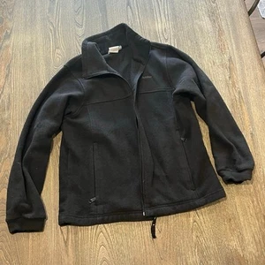 Columbia Girls Youth Fleece Jacket Full Zipper Pockets Collared Black Size 14/16 - Picture 1 of 7