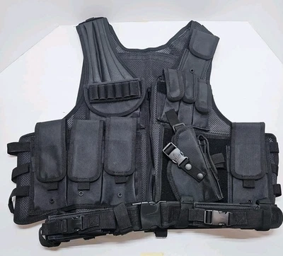 Leapers UTG 547 Law Enforcement Sz Large Tactical Vest Right Handed  PVC-V547BT  - Image 1 of 4