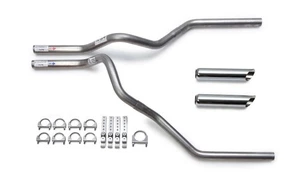 1996-1999 Chevy Silverado Truck 2.5" Dual Exhaust Tail Pipe Kit Chrome Tips - Picture 1 of 3