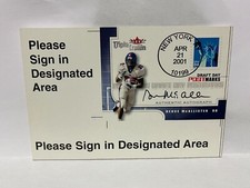 2001 Fleer Triple Crown Draft Day Postmarks UNCUT SHEET - Deuce McAllister AUTO