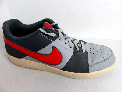 Nike Sneaker Men's Size 11 Backboard II Leather Gray/ Red Shoes 487657-014 - Image 1 of 4