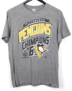 47 Size L Women's Top T-Shirt Pittsburgh Penguins Gray - Picture 1 of 4