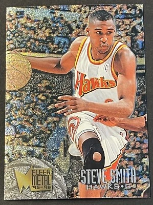 1995-96 Metal Atlanta Hawks Basketball Card #4 Steve Smith - Image 1 of 2