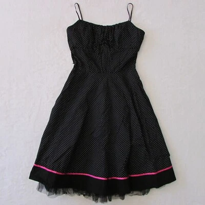 Vestido corto de fiesta Ruby Rox blanco y negro a lunares pinup para mujer talla 5 Foto 1 de 4