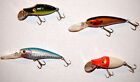 Lot of 4 VINTAGE Fishing Lures – 2 River Runt and 2 Deep Diving Minnow Lures