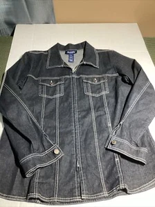 Denim & Co Jeansjacke, Reißverschluss, Damen Medium, dunkle Waschung, Langarm - Bild 1 von 6