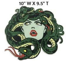 LARGE SIZE Medusa Snake Embroidered iron-on Patch Applique Transfer Badge Vest 