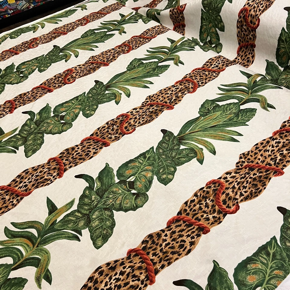 Tela 60" Woodridge Tropical Selva Leopardo Estampado Decorador Tela 2 Yardas Foto 1 de 4