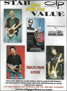 Guitarras John Petrucci Steve Lukather Ernie Ball Music Man Signature 8 x 11 anuncio - Imagen 1 de 3