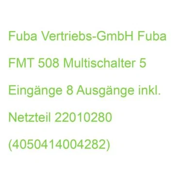 Fuba FMT 508 Multischalter 5 Eingänge 8 Ausgänge inkl. Netzteil 22010280 (405041 - Bild 1 von 2