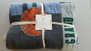 POTTERY BARN SULLIVAN SPORTS QUILT BASKETBALL Twin #4229 - Picture 1 of 4