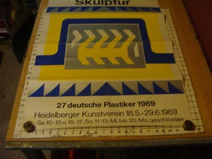 original  ART POSTER -- 1969 -- 23 X 33" SKULPTUR -- folded - Heidelberger - Picture 1 of 5