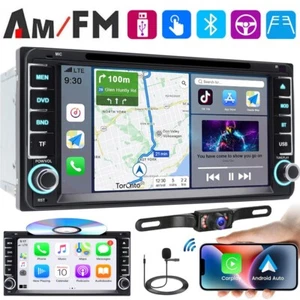 7" Car Stereo Bluetooth Radio Android Apple CarPlay GPS CD DVD Player For Toyota - Foto 1 di 13