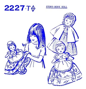 Story-Book Upside-Down Doll Pattern 2227-T Red Riding Hood & Her Grandmother - Picture 1 of 4