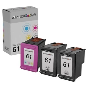 3-PK For HP 61 Black & Color Ink Cartridges For Deskjet 1000 1050 2050 - Picture 1 of 7