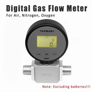 Digital Portable Gas Flow Meter Gas Mass Air Nitrogen Oxygen Flow Rate Meter - Picture 1 of 15