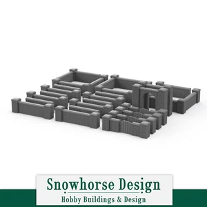 Brick Wall - Add On Pack (HO Scale 1:87) - Picture 1 of 12