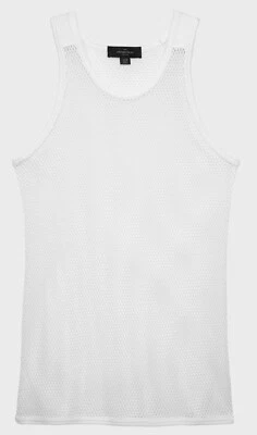 ZARA x Sefano Pilati 'структурированная сетка Майка' Мужская открытый текстурированный белый M новый с Ярлыками! - Изображение 1 из 4