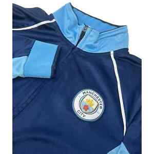 Manchester City Official Track Jacket Full Zip Warmup Windbreaker Small Blue