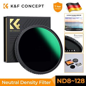 K&F Concept ND Filter Variabler Graufilter ND8-128 37/46/52/58/62/67/72/77/82mm