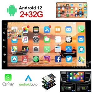 7 Inch 2+32GB Android 12.0 CarPlay Car Stereo GPS Navigation Radio Double 2 DIN - Picture 1 of 10