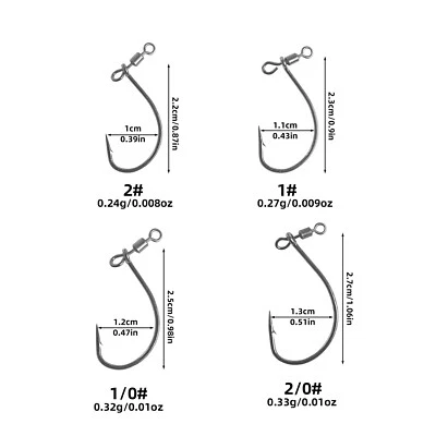 Ganchos Drop Shot en línea Drop Shot Rig y giratorios, ganchos de pesca para perca de lubina Foto 1 de 4