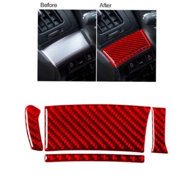 Panel de instrumentos de fibra de carbono rojo 4 piezas moldura lateral para Infiniti G37 2010-2013 sedán Foto 1 de 4