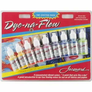 Jacquard Dye-Na-Flow Exciter Ink Bottles Acrylic For Material Pack 14ml 9/Pkg - Picture 1 of 1