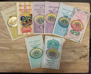 Cabbage Patch Kids "Kids" Birth Certificate & Adoption Papers with Tags 1980's - Picture 1 of 29