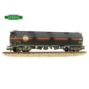 N Gauge Farish 373-565 BR 102T TEA Bogie Tank Wagon 'Gulf' Black Weathered - Picture 1 of 2