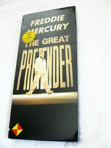 FREDDIE MERCURY SEALED THE GREAT PRETENDER LONGBOX CD QUEEN PROMO HYPE STICKER - Picture 1 of 9